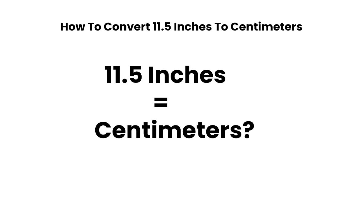 Convert 11.5 Inches to Centimeters – About, Formula, Information – 2022