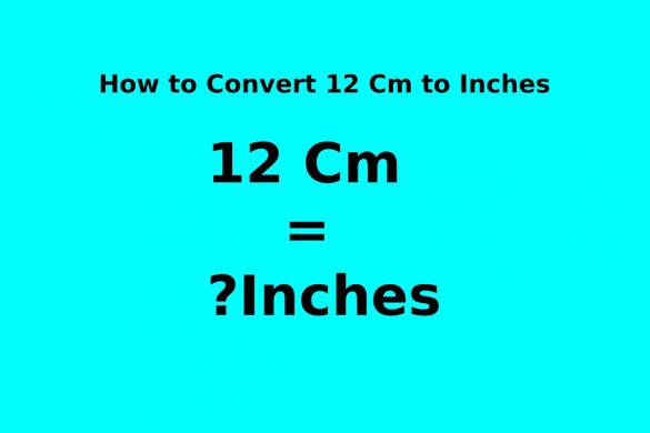 Convert 12 Cm to Inches