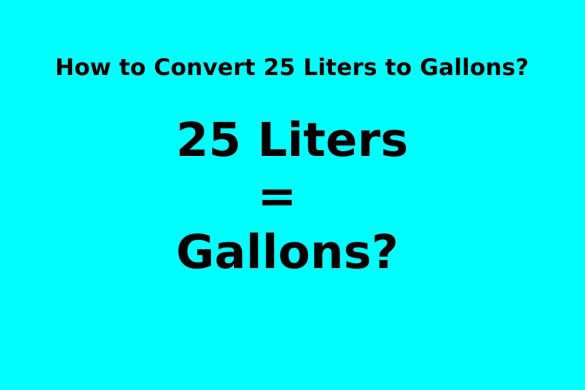 Convert 25 Liters to Gallons