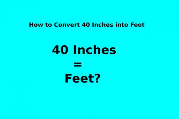 Convert 40 Inches into Feet