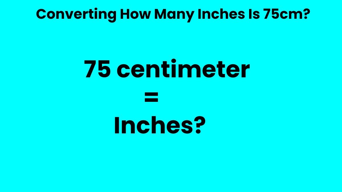 How Many Inches Is 75cm? Converting