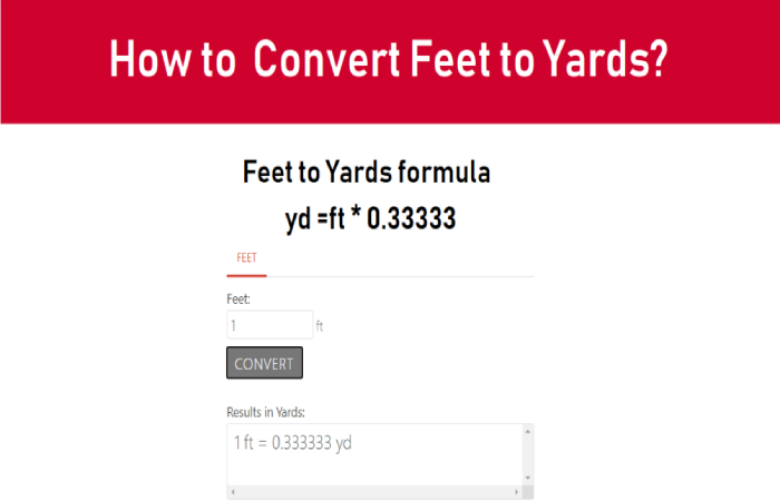 How do you Convert Feet to Yards?