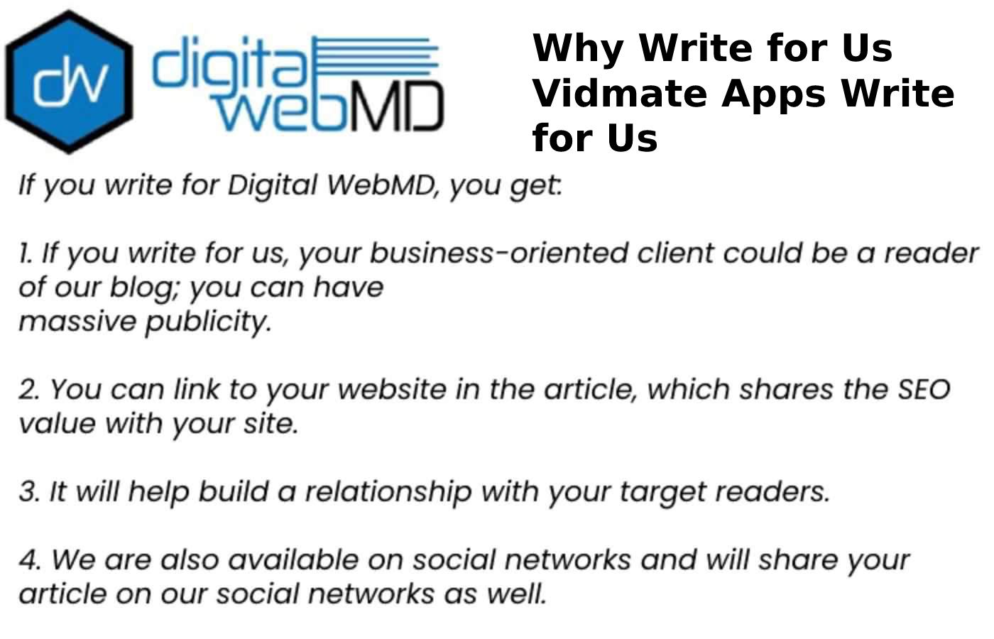 Why Write for Us Vidmate Apps Write for Us