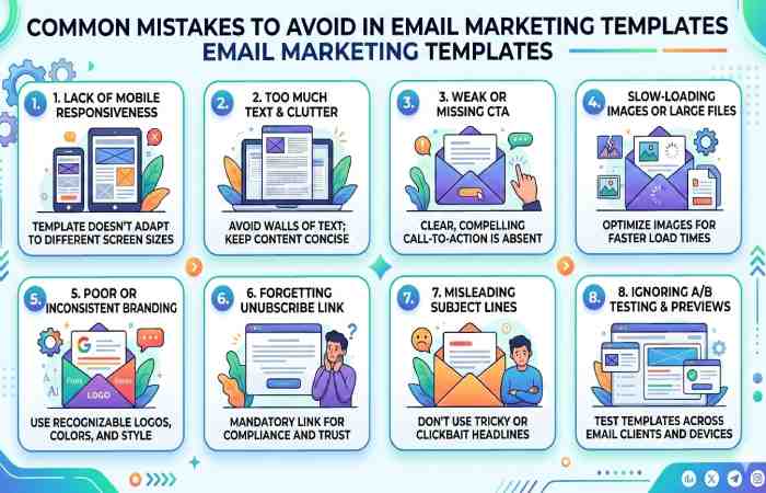common mistakes to avoid in email marketing templates