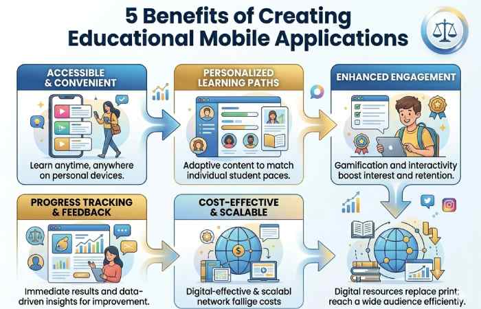 5 benefits of creating educational mobile applications