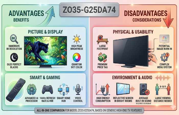 pros and cons of zo35-g25da74 model tv